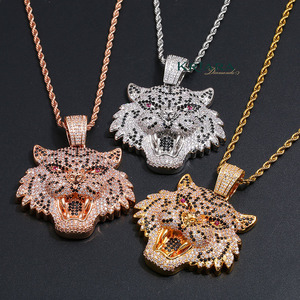 Pendentif Hip Hop Panthère pour Homme en Argent 925 Plaqué Or 18K avec Moissanite, Breloque Animale pour Usage Quotidien - Product Image 4