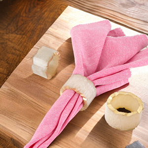 Hot Selling Modern Design Napkin Ring for Wedding Dining <b>Table</b> Handicraft <b>Top</b> Quality <b>Resin</b> Inlay Napkin Ring for Tableware - Product Image 5