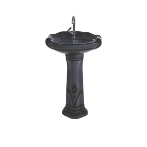 Lavabo de Cerámica Blanco con Pedestal, Diseño Moderno y Elegante, Origen India, Buena Calidad, a Bajo Precio - Product Image 1