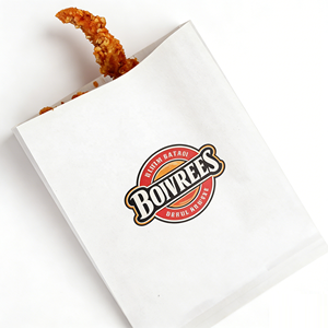 Bolsa Ecológica para Papas Fritas de Cartón Reciclado con Cera de Soja, Kraft Natural - Product Image 1