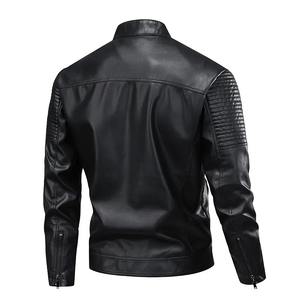 Genuine Leather Hooded <b>Jacket</b> | <b>Men</b> Women Unisex Leather Bomber | <b>Sheepskin</b> <b>Jacket</b> | Eco-Friendly Reversible Moto Biker Front - Product Image 2