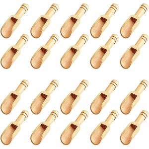 20 mini cucchiai monouso in bambù e legno per sali da bagno, tè, detersivo in polvere, caramelle - Product Image 1