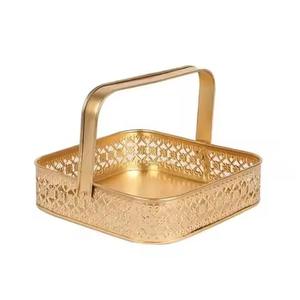 Cesta de mesa metálica, cesta de regalo, cesta para guardar frutas y pan, cesta de regalo para mesa de comedor - Product Image 3