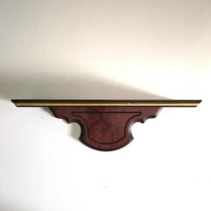 Aqdus Saleem Traditional Sheesham Wood with Brass Inlay Wall & Floating <b>Shelves</b> Storage Function for Living Room - Product Image 2