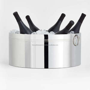 Event Supplies Beverages Cooler <b>Ice</b> Tub Gold Plates Metal Custom Capacity Champagne Wine Cooler Large Bowl With Handle Hot <b>Sale</b> - Product Image 5