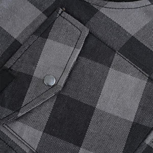 เสื้อเชิ้ตแขนกุดผ้าแฟลนเนลผู้ชายแบบสั่งทำพิเศษ กระดุมติด ทรงเข้ารูป น้ำหนักเบา มีกระเป๋าหน้าอก 2 ช่อง - Product Image 5