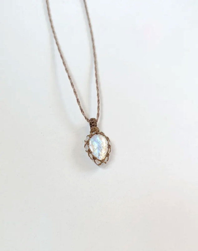 Handmade Rainbow Natural Moonstone Zinc Alloy