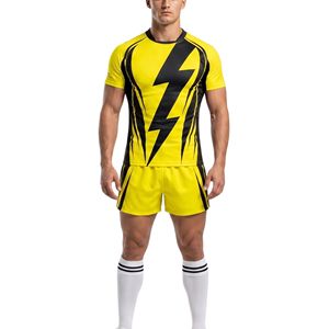 Tenues de rugby à motif vague japonaise, tissu athlétique à séchage rapide, ensemble d'uniformes de rugby personnalisés sublimés - Product Image 6
