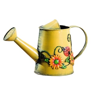 Arrosoir décoratif en métal jaune tournesol et coccinelle pour plantes d'extérieur et d'intérieur arrosoir fleurs maison jardin 2023 - Product Image 1