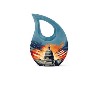 Urna Funeraria Decorativa de Aluminio con Forma de Lágrima, Mini Urna de Recuerdo para Cenizas de Adultos, con Diseño de Flor, en Oferta - Product Image 4