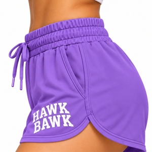 Shorts de sport décontractés pour femmes, vêtements de sport modernes, légers, coupe ample, avec poches, imprimé lettres Hawk Bawk - Product Image 6