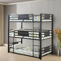 Lit superposé triple en métal, solution moderne pour optimiser l'espace des appartements familiaux