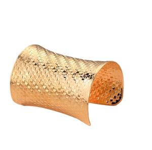 Geometric Pattern Brass Cuff Stack Wedding Party Festive Adjustable Trending Boho Chunky <b>Bangle</b> Statement Jewelry <b>Bracelet</b> - Product Image 1