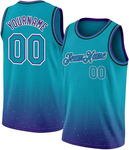 Maillots de basket-ball unisexes personnalisés 100% polyester respirant, anti-humidité, séchage rapide, grandes tailles, protection UV UPF 50 - Product Image 4