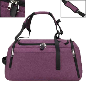 Bolsa Deportiva de Poliéster Morado al por Mayor con Correa Ajustable y Compartimento Interior para Uso Unisex en el Gimnasio - Product Image 4