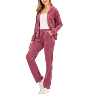 Nouvel ensemble de survêtement en velours pour femme, coupe ajustée, en velours côtelé, pour l'hiver, décontracté, sportif, qualité supérieure, mélange de coton - Product Image 4