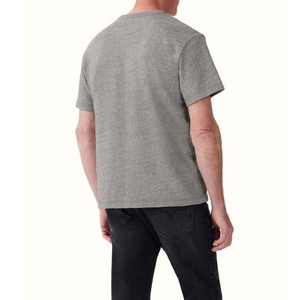 Camisetas de Hombre en Color Gris Jaspeado, Servicio OEM ODM, Hechas a Medida, de Alta Calidad, Verano, Casuales, Transpirables, de Secado Rápido, Poliéster/Algodón - Product Image 3