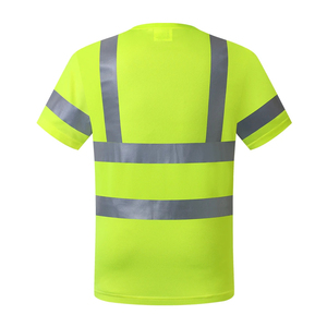 Camiseta de Seguridad Reflectante de Alta Visibilidad Personalizada, 100% Poliéster, Camiseta de Tráfico de Seguridad Reflectante de Alta Calidad - Product Image 4