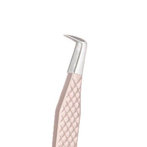 Pinzas para Pestañas de Acero Inoxidable Ecológicas con Marca Privada Personalizada, Punta Puntiaguda, Agarre Nano, Logotipo Impreso con Fibra de Diamante - Product Image 2