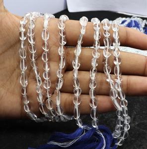 Perles de quartz cristal naturel lisses en forme de pépite, 5x7-6x9 mm, quartz clair, perles lisses en vrac, 13 pouces, pour la création de bijoux - Product Image 2