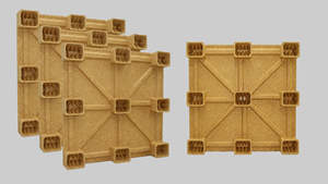 Paleta de madera verde para transporte de carga industrial, reciclada, lisa, plana, de una sola cara, de 4 vías, 1100x1100x120mm, 8000kg - Product Image 4