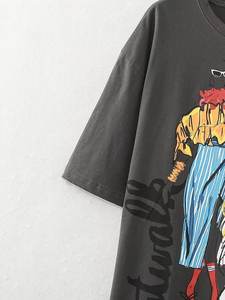 Camiseta de Mujer con Estampado Gráfico de Primera Calidad, Moderna, Holgada, Informal, de Algodón, a la Moda - Product Image 5