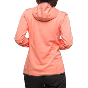 Wholesale Top Trendy Women's Coral Hooded Fleece <b>Jacket</b> Full Sleeve Zipper Closure Breathable Autumn Wear Quick Dry - Product Image 6