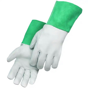 High Quality Reflective Safety Hand Protection TIG Welding <b>Gloves</b> Cowhide Grain Split Leather Cotton CE Certified Standards - Product Image 3