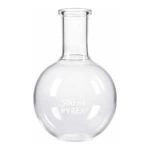 Frasco de cocción de fondo redondo de vidrio borosilicato PYREX para calentamiento y destilación, varias capacidades disponibles - Product Image 2