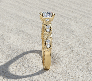 Anillo de Compromiso con Diamante Creado en Laboratorio, Oro de 14K, Corte Redondo, Estilo Vintage, Fábrica de Joyería OEM ODM - Product Image 3