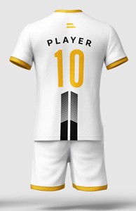 Conjuntos de Uniformes de Entrenamiento, Ropa de Fútbol Sublimada, Uniforme de Práctica para Niños en Negro y Amarillo, Camiseta de Fútbol para Niños - Product Image 2