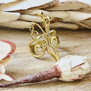 Anillos de Mariposa de Diseño Exclusivo, Anillo Bohemio de Latón para Mujer, Chapado en Oro de 18k, Joyería de Insectos Antigua, Anillo de Flor Bonito al por Mayor - Product Image 3