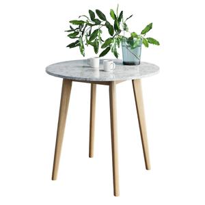 Table d'appoint réglable et flexible, style moderne et minimaliste, en bois massif et papier imitation marbre, stable, pour la maison et la cuisine - Product Image 1