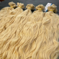 Extensions de cheveux ondulés vierges vietnamiens Remy blond clair Machine Double trame 100g instantanément disponible