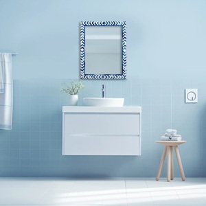 Espejo Redondo de Alta Calidad con Incrustaciones Florales de Nácar, Espejo con Incrustaciones de Madreperla para Colgar en la Pared del Hogar, Espejo con Incrustaciones de Hueso - Product Image 3