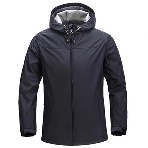 Chaqueta Impermeable Roja con Capucha para Hombre, Cierre de Cremallera, Exterior de Poliéster, Ropa Casual de Invierno, Corte Regular - Product Image 4