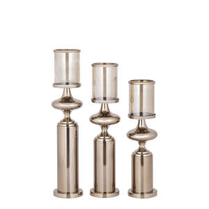 Metal <b>Candle</b> <b>Holder</b> <b>Silver</b> for Home Decor and Table Decoration Luxury Metal Modern Tabletop and Festival Decoration - Product Image 6