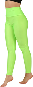 Leggings taille haute pour femme, couleur unie, extensibles, en tricot, Spandex Nylon, sportifs, toutes saisons, effet push-up et rehaussement des fesses - Product Image 5