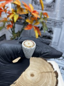 925 Sterling Silver Custom Number <b>Ring</b> <b>Iced</b> Out Round Cut Moissanite Diamond Sparkling Hip Hop Bling Statement Unisex Wear <b>Ring</b> - Product Image 4