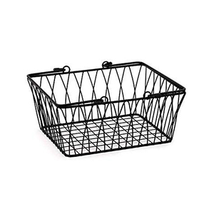 Rectangle Metal <b>Wire</b> <b>Storage</b> <b>Basket</b> With Handle Multi-Purpose Neatening Organizer Simple Style - Product Image 2
