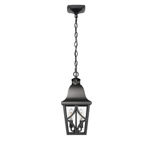 Moderne Zwarte Outdoor Hanglamp Armatuur Anti-Roest Metalen Hangende Lantaarn Helder Glazen Kap Verstelbare Ketting Voor Plafondlamp - Product Image 4