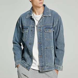 Veste en jean pour homme, respirante, séchage rapide, logo sur le devant, pour l'hiver - Product Image 3