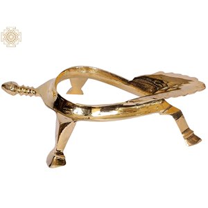 Handmade 8-Inch Brass Conch <b>Stand</b> Home Decor Item Made in India Handcrafted Artwork - Product Image 1
