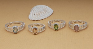 Anillo de Plata de Ley 925 con Piedra Preciosa de Citrino, Anillo de Citrino Amarillo Natural de Corte Ovalado, Anillo de Citrino para Mujer, Joyería - Product Image 3