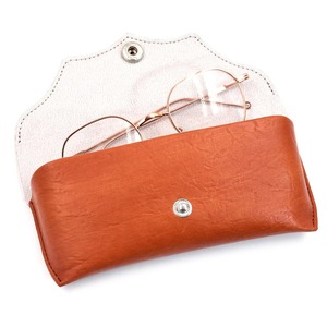 Sleek Minimalist Leather <b>Glasses</b> Holder Lightweight Travel Eyewear Sleeve Genuine Leather Factory Price LGC-0074 - Product Image 1