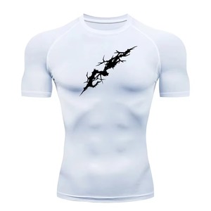 Rashguard Sublimado Personalizado OEM ODM, Rashguard de Poliéster de Alta Calidad para Hombre, Rashguard de Manga Corta para Entrenamiento - Product Image 2