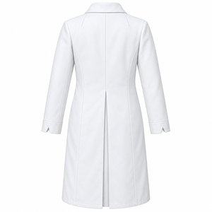 Doctor Coat Bright White Shawl Collar Medical Lab Coat Custom Wholesale Unisex Healthcare Workwear Uniform With <b>Covered</b> <b>Buttons</b> - Product Image 4