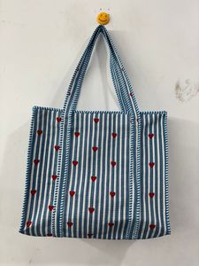 Sac fourre-tout d'été matelassé en coton à imprimé à carreaux, épaissi, pour femme, sacs de mode durables, sacs pour ordinateur portable, vente en gros - Product Image 2