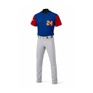 Maillots de baseball noirs personnalisés OEM, ensemble chemises et pantalons de baseball, vente en gros, maillot de baseball classique vintage avec passepoil pour équipe - Product Image 1