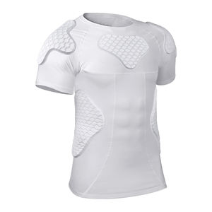 Camiseta Deportiva de Compresión con Logotipo Personalizado, Manga Corta y Acolchada para Fútbol, Camiseta Interior Acolchada de Manga Corta con Protección contra Impactos para Hombre - Product Image 5